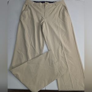 IZOD Swingflex Golf Pants Men's 32X32 Khaki Wicking Stretch CJ2360